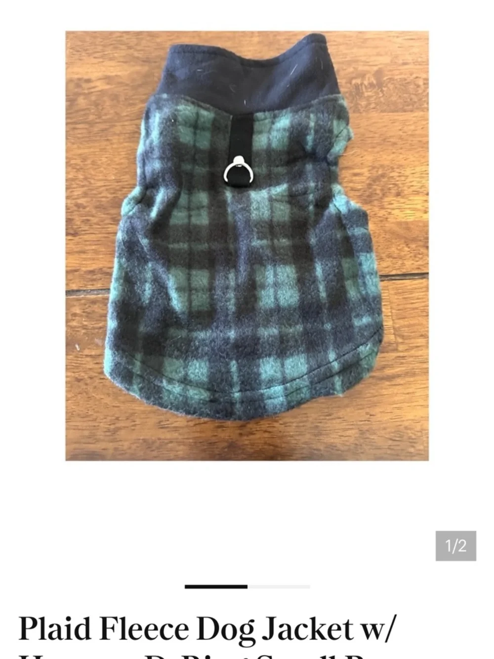 Dog Sweater Bundle Small XS Fleece Pet Jackets Plaid Harness D-Ring Set of 3”